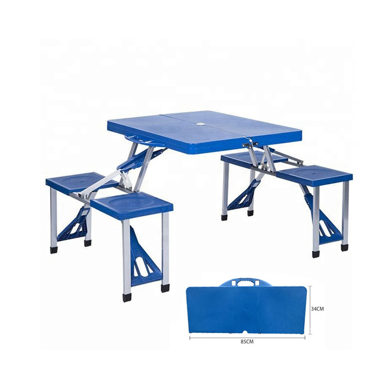 Aluminum Folding Picnic Table, Plastic Outdoor Table