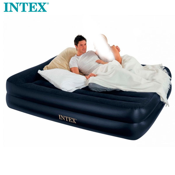 Trendi ® INFLATABLE DOUBLE AIRBED RELAX MATTRESS FLOCKED AIR BED CAMPING ELECTRIC PUMP 