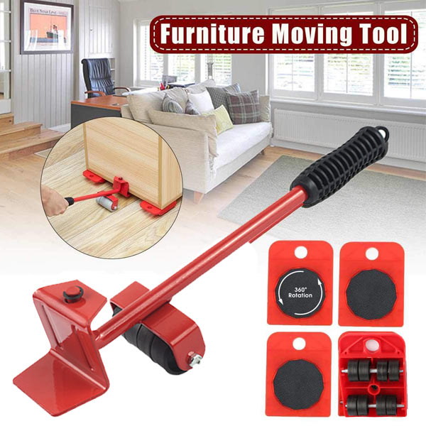 5 pc Furniture Lifter and Transport Tool  Heavy duty furniture, Furniture  rollers, Moving tools